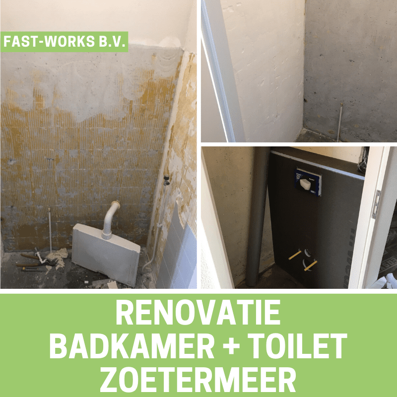 Renovatie badkamer + toilet Zoetermeer